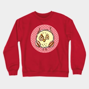 Hand Drawn Owl (pink) Crewneck Sweatshirt